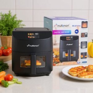 AirFryer 6L 1500W Numérique Avec Fenêtre Visible Multismart MS-AF1016