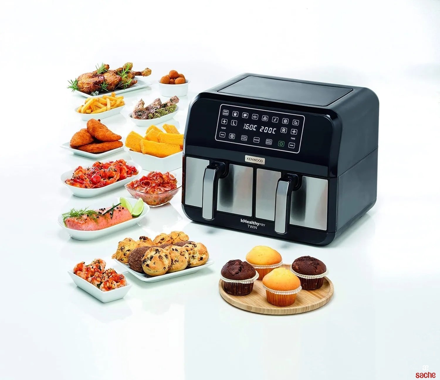 Airfryer À Double Zone Avec Écran Tactile 3L 1700W Kenwood HFM75 – Image 4