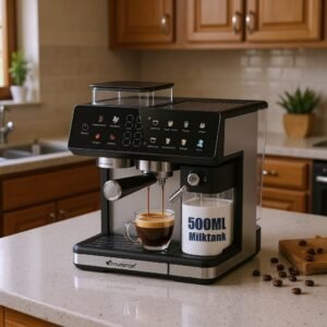 Machine à café Multifonction Pro Café Grain+ Lait + cappuccino 20 Bar 2.6L 1350W + Fonction Moulin a café MULTISMART MS-CF5011