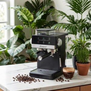 Machine à café 3 en1 Café Grain+ cappuccino 20Bar 1.8L 1350w + Fonction Moulin a café MULTISMART MS-CF4033