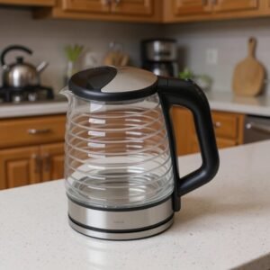 Bouilloire Électrique Sans Fil En Verre Et Inox 2.2L 1500W MultiSmart MS-KT1021