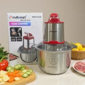 Hachoir Inox 400W 3L 6 lames inox Multismart MS-FC 2143 Rouge