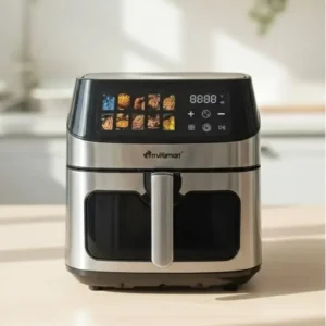 Airfryer Inox 8L 1800W Numérique Avec Fenêtre Visible Multismart MS-AF1108