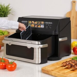 AirFryer inox Original Unipro Tactile 10L XXL 2400W 4 Résistances Avec Fenêtre Unipro ZHAF-986PBUB