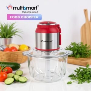 Hachoir En verre 03 L 400W 04 Lames MultiSmart MS-FC2232 Rouge/Bleu